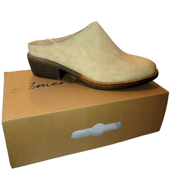 American Rag Slide Segovia Milk Mottled Tan Heeled Woman's Size 11 JJ3344 - Picture 3 of 11